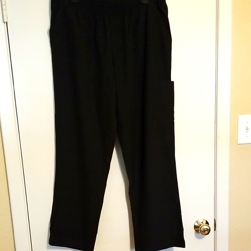 Black Wide-Leg Light Weight Pants
